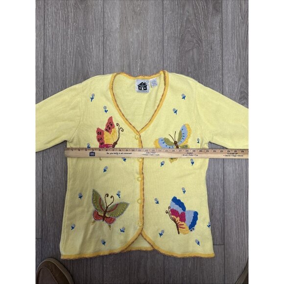 Storybook Knits Exclusively for HSN SIZE L YELLOW BUTTERFLIES - Picture 9 of 12